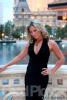 WPT Host Courtney Friel on the balcony of Bellagio's Fontana Lounge shortly before the final table of the WPT Doyle Brunson North American Poker Championship.