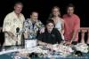 Steve Paul-Ambrose won over $1.3 million at the final table of the WPT PokerStars Caribbean Adventure. From left to right: Mike Sexton, second-place finisher Brook Tyler, Steve Paul-Ambrose, Courtney Friel, and Vince Van Patten. 