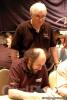 Tom McEvoy and Mike Caro on day two of the Professional Poker Tour event at the Mirage Poker Showdown in Las Vegas.