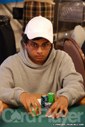 Vivek Raj Kumar on Day 1 of Event 38 at the World Series of Poker
