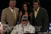 The Victor with the WPT Hosts and Hostess