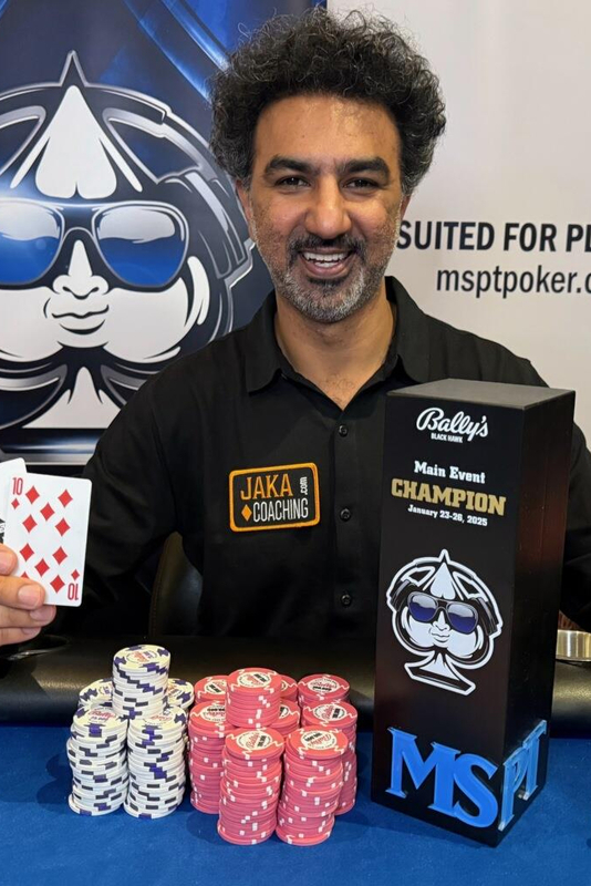 Faraz Jaka Triumphs In Mid-States Poker Tour Bally's Blackhawk